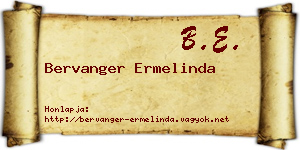 Bervanger Ermelinda névjegykártya